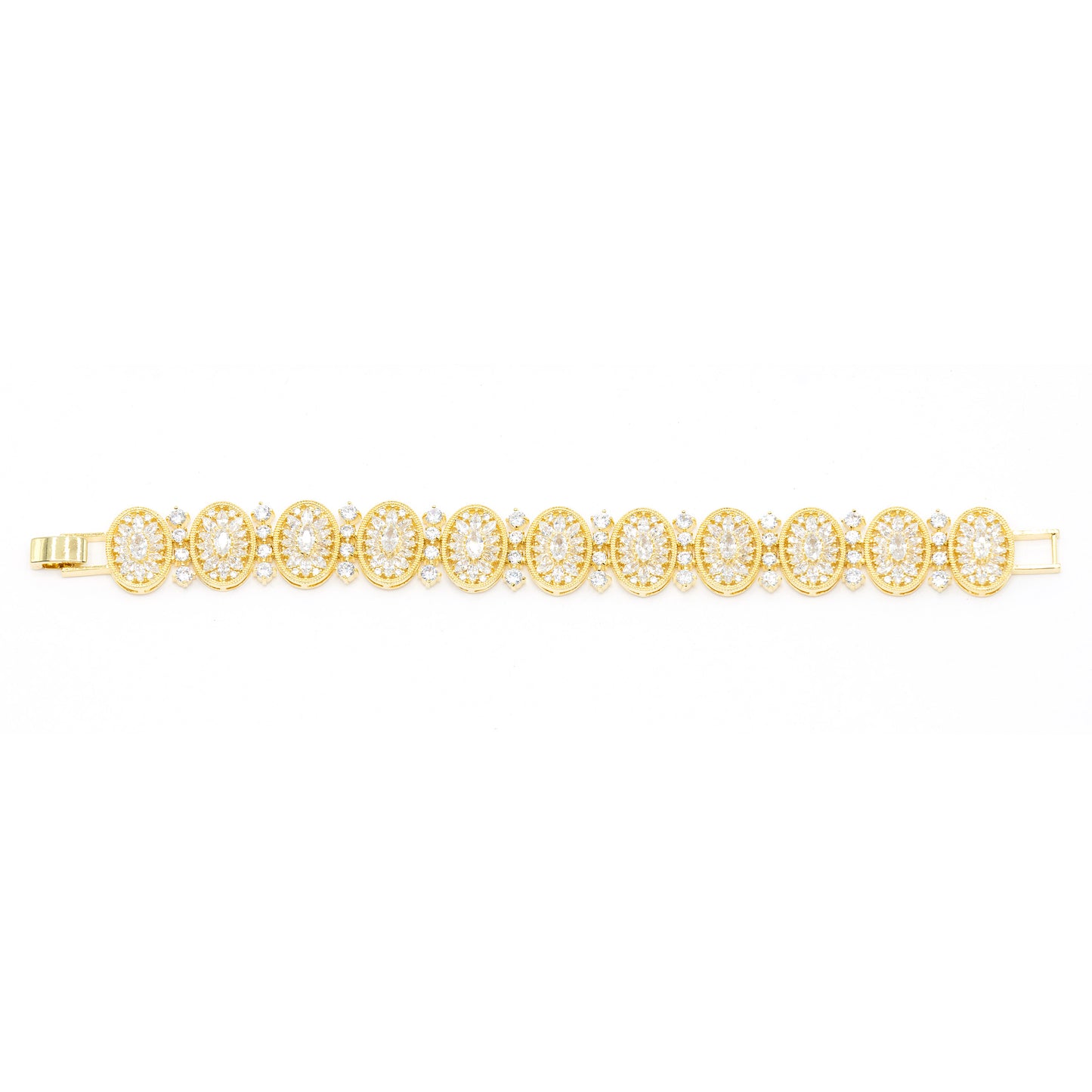 Belle epoque bracelet w/ 3A CZ stones rhodium G plated