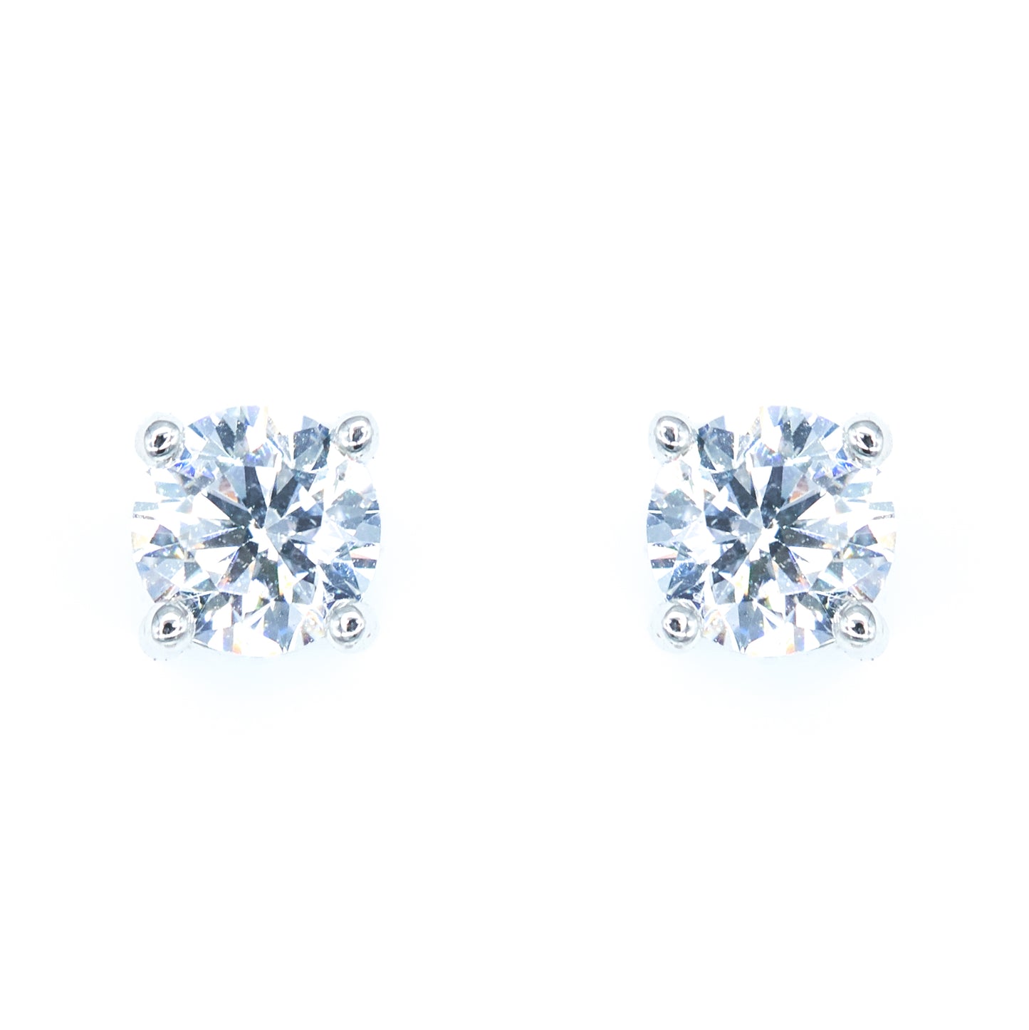 Classic Stud Earring .6 White Gold Default Title