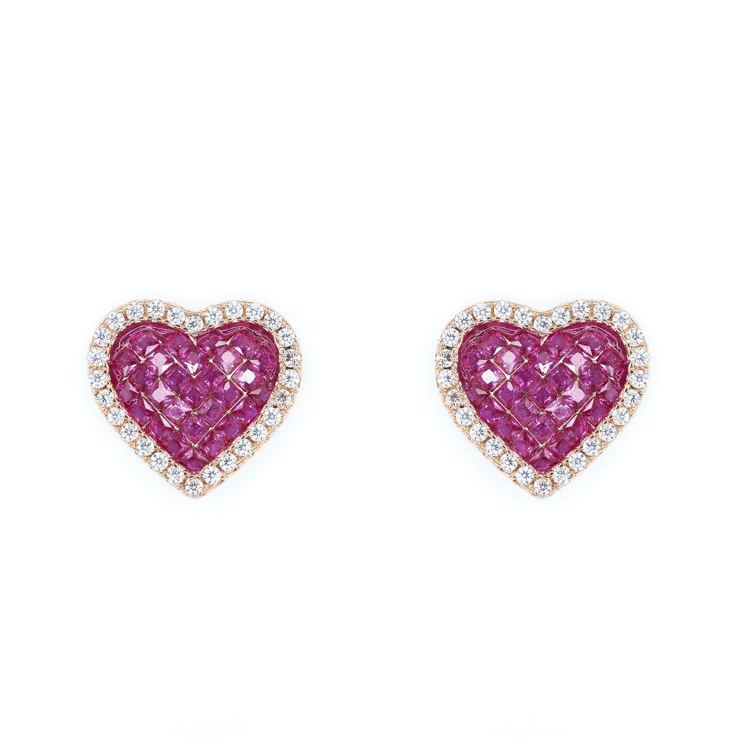Pink Sweetheart Studs Rose Gold Default Title