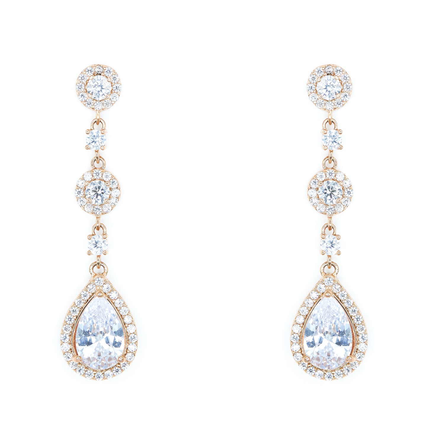 Lola Teardrop Earrings Rose Gold Default Title