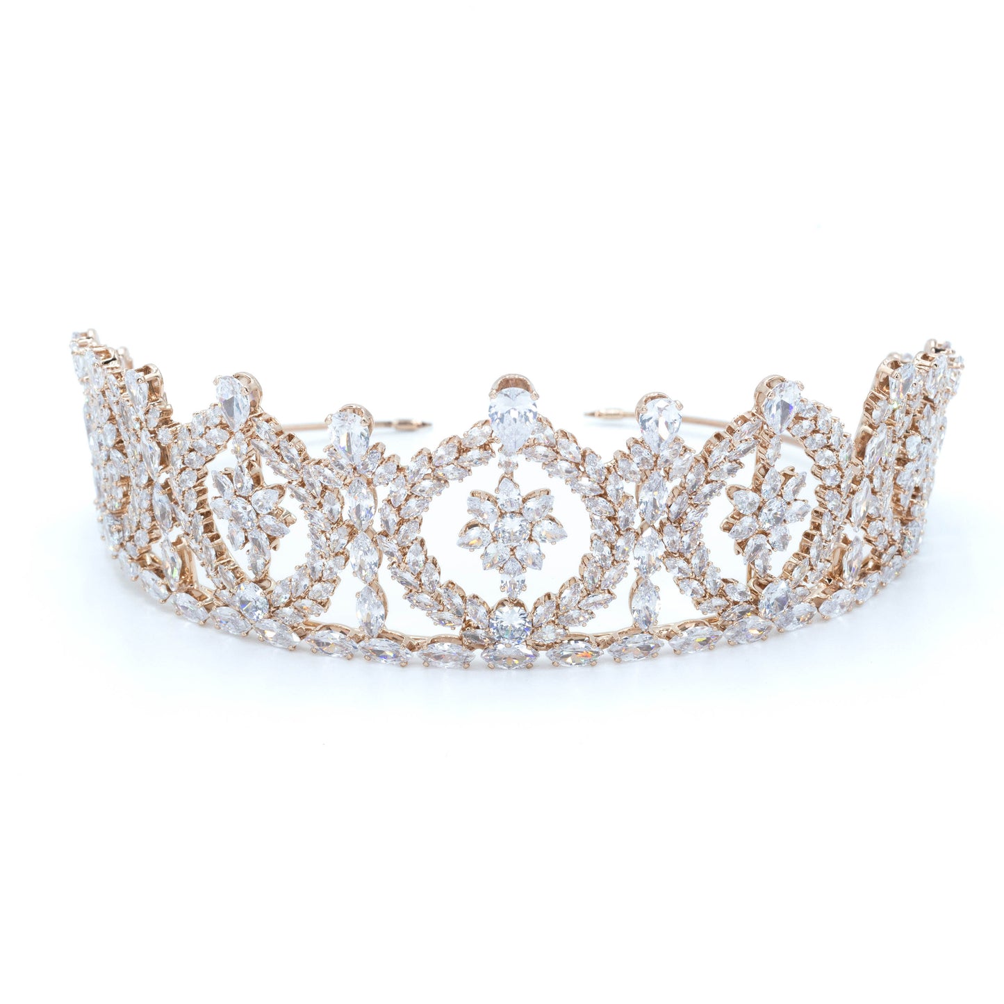 Art Deco Tiara Rosegold Art Deco Tiara with clear cubic zirconia