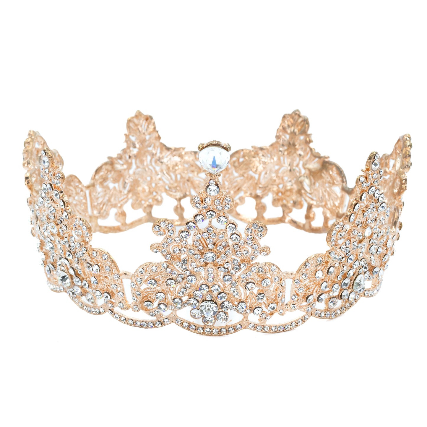 Swarovski stone halo crown RG rhodium plated Default Title