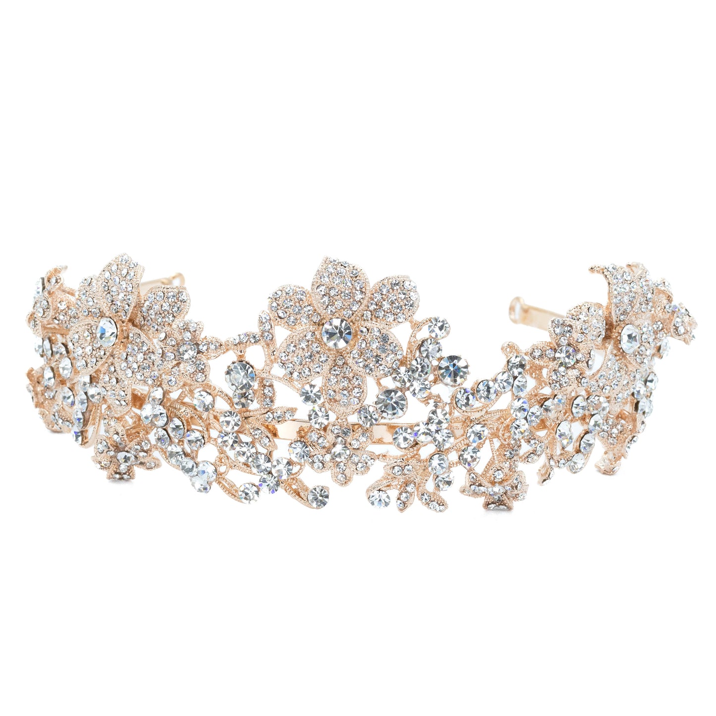 Flower shaped tiara w/ swarovski crystals Default Title