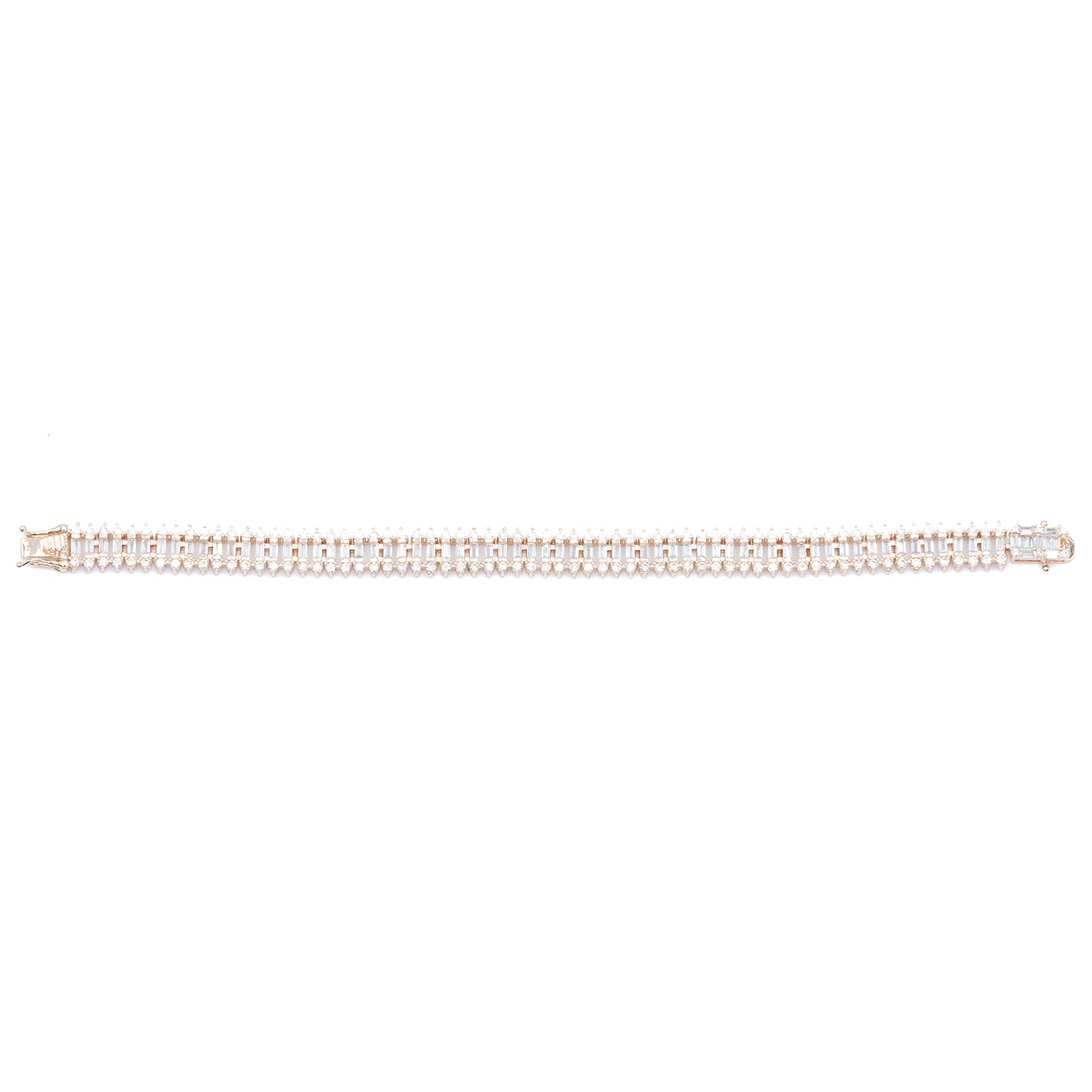 Baguette Tennis Bracelet Rosegold