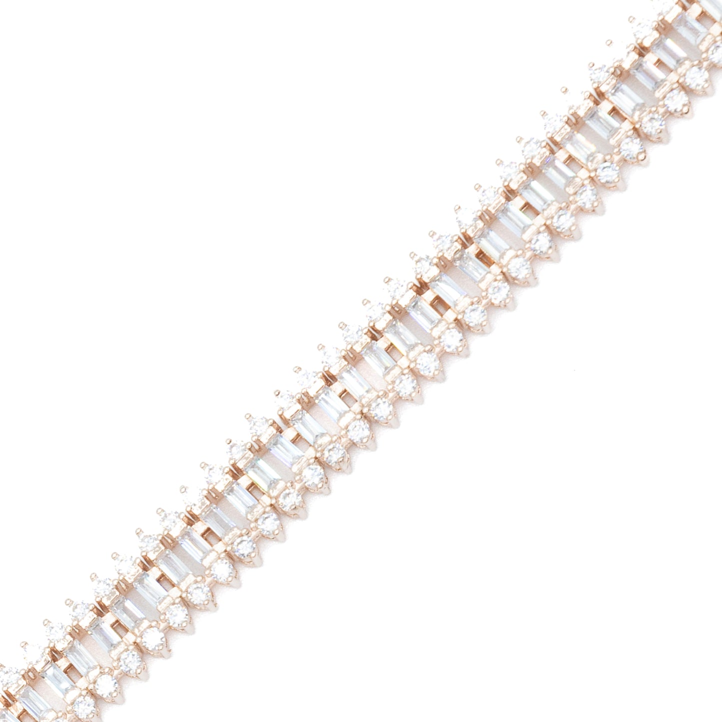 Baguette Tennis Bracelet Rosegold