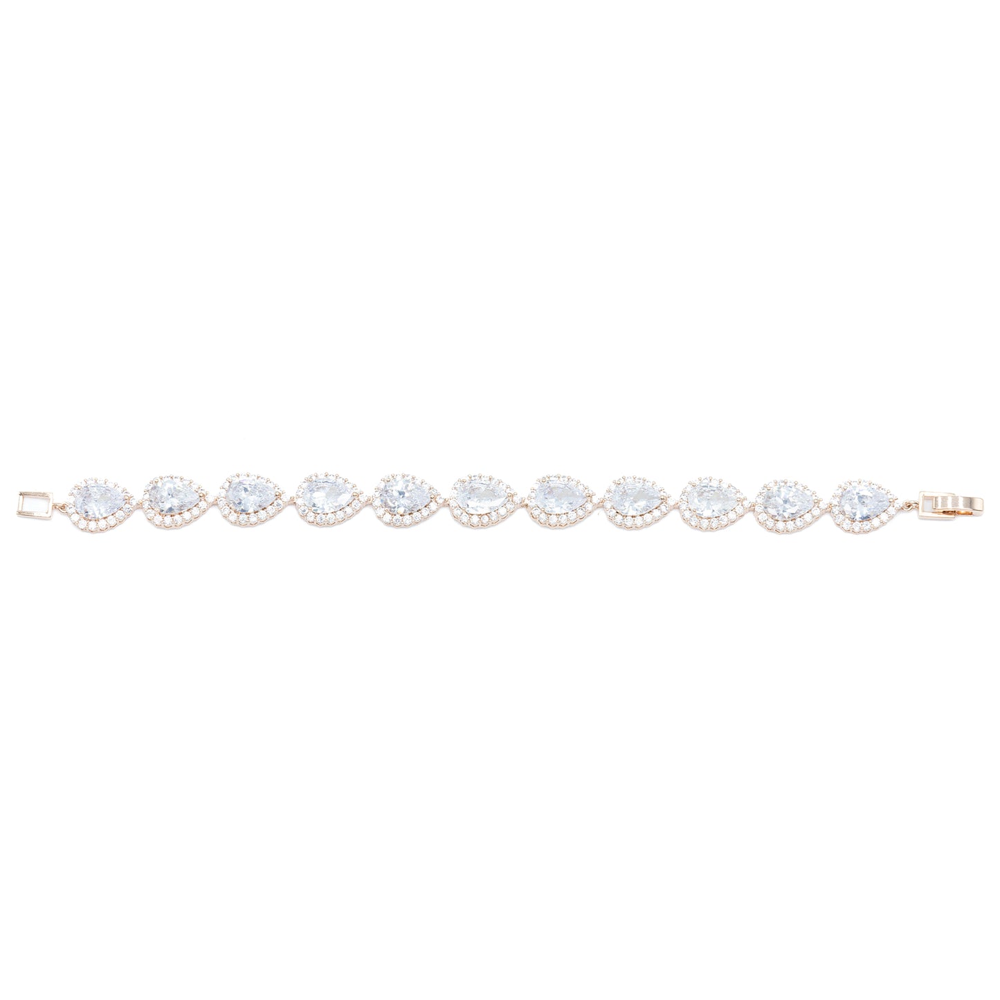 Pave teardrop tennis bracelet