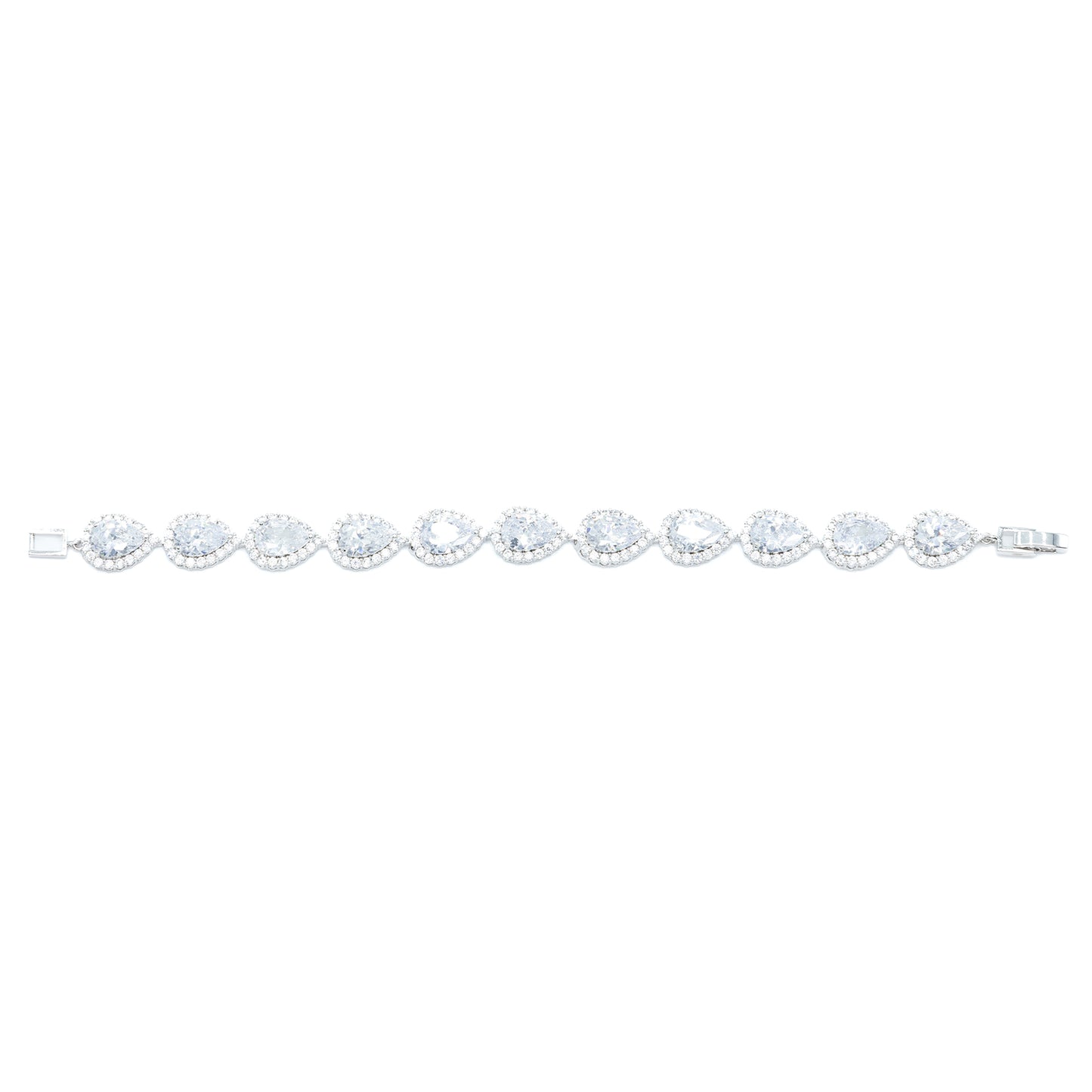 Pave teardrop tennis bracelet Rosegold