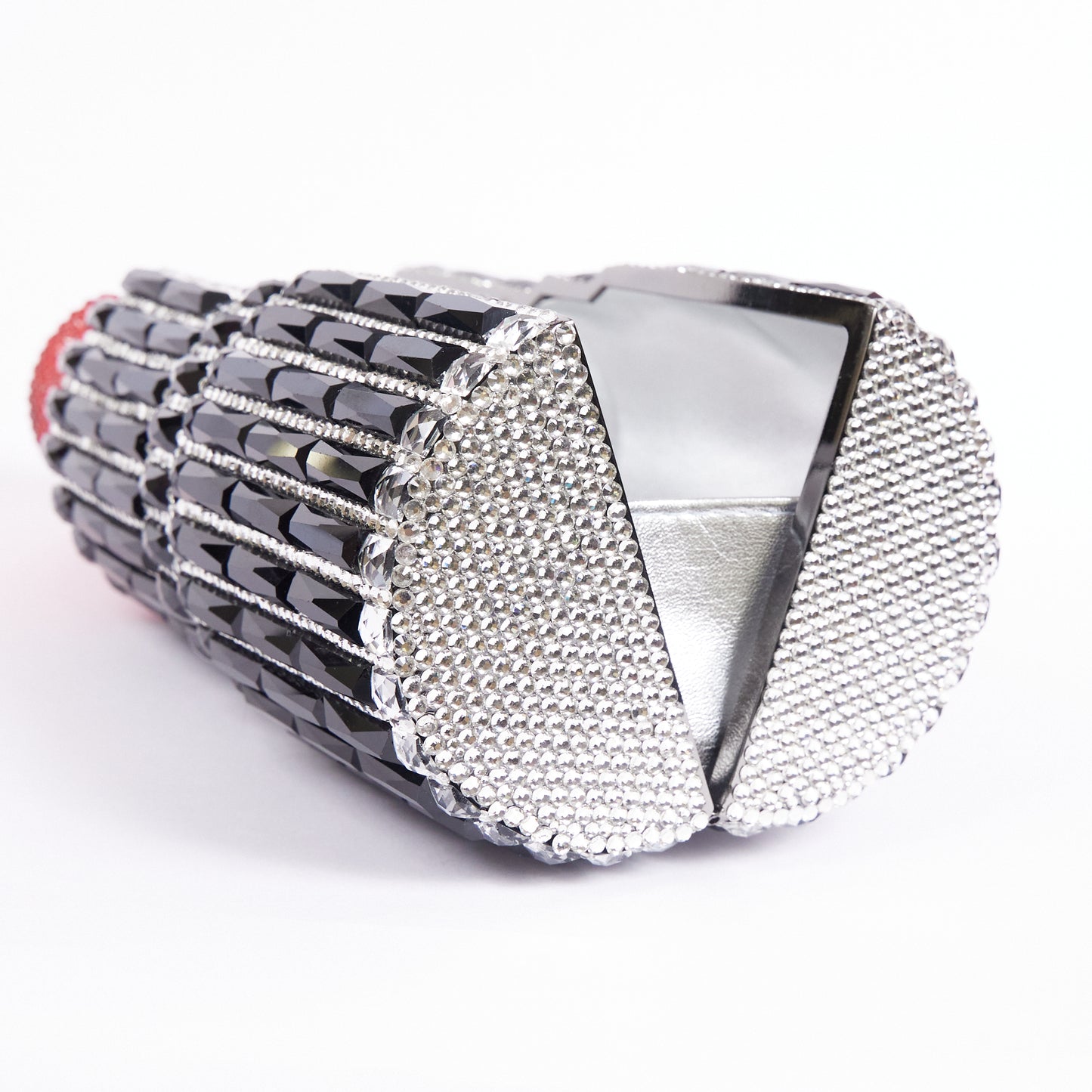 Red Lipstick Black Case Clutch
