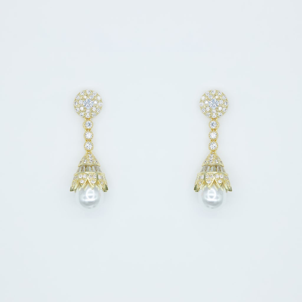 Vintage Inspired Drop Pearl Earrings