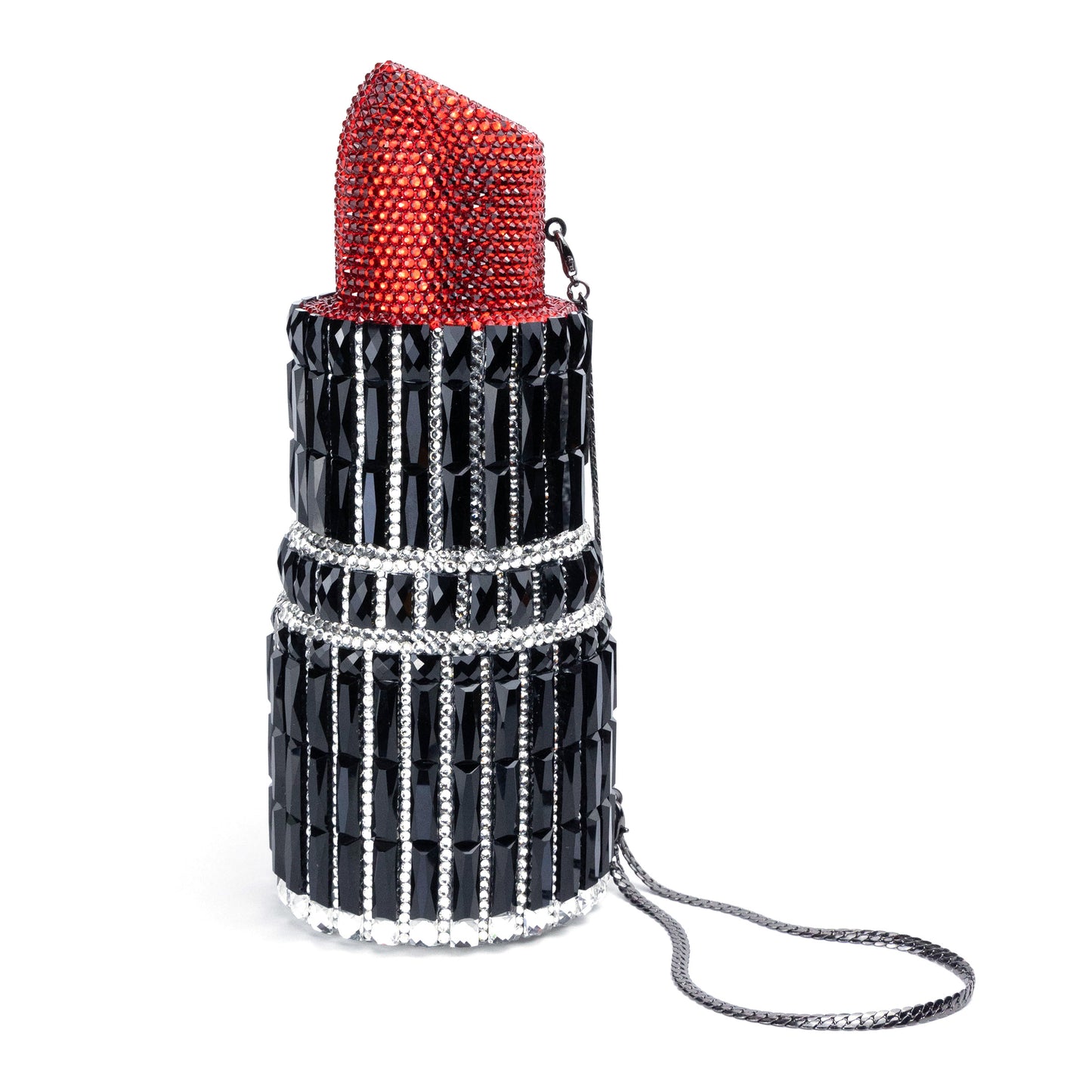 Red Lipstick Black Case Clutch