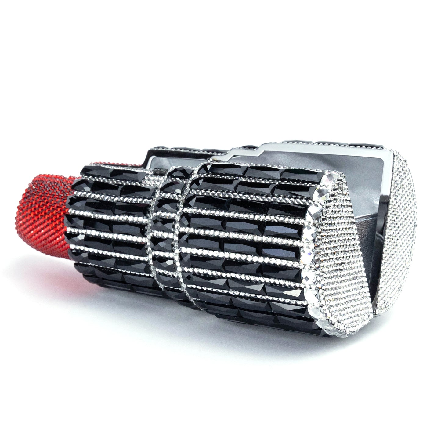 Red Lipstick Black Case Clutch