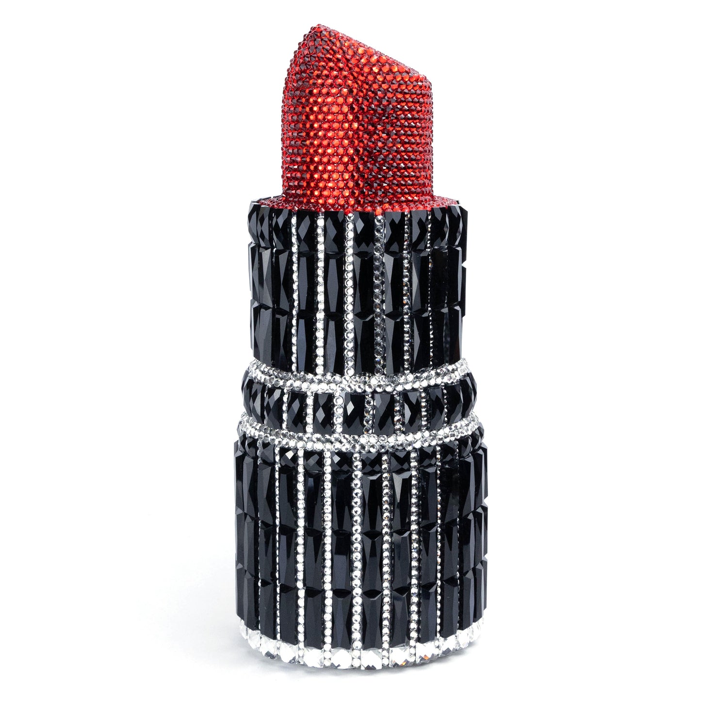 Red Lipstick Black Case Clutch