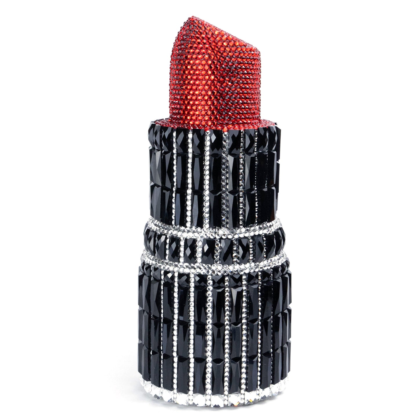 Red Lipstick Black Case Clutch
