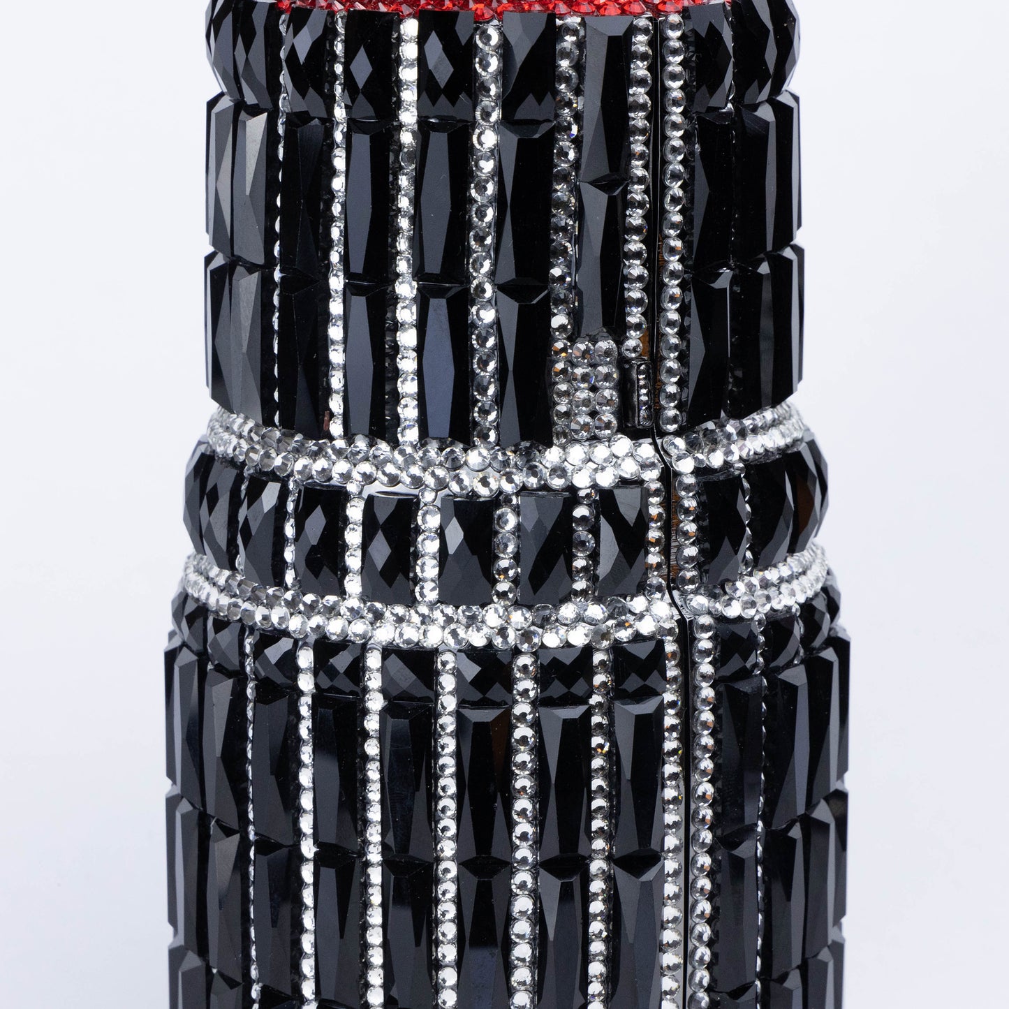 Red Lipstick Black Case Clutch