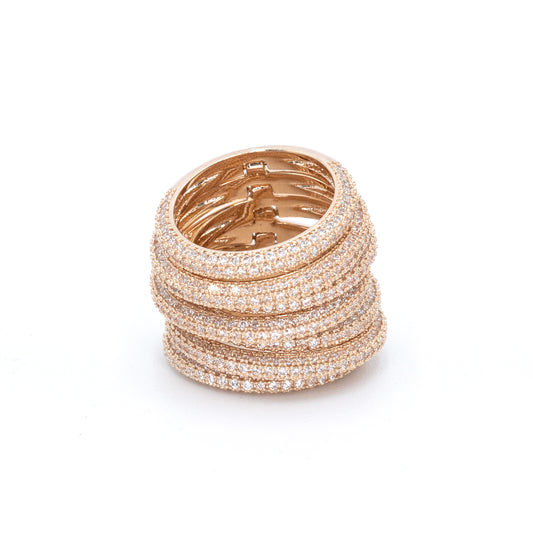 The Pavé Stack Ring Gold