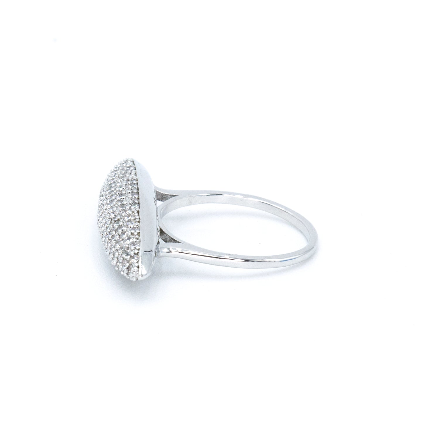 The Pave Diamond Shaped Ring