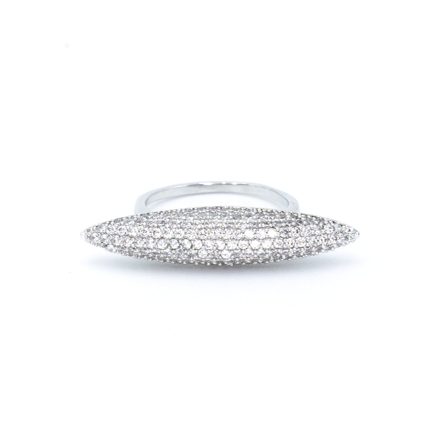 The Pave Diamond Shaped Ring