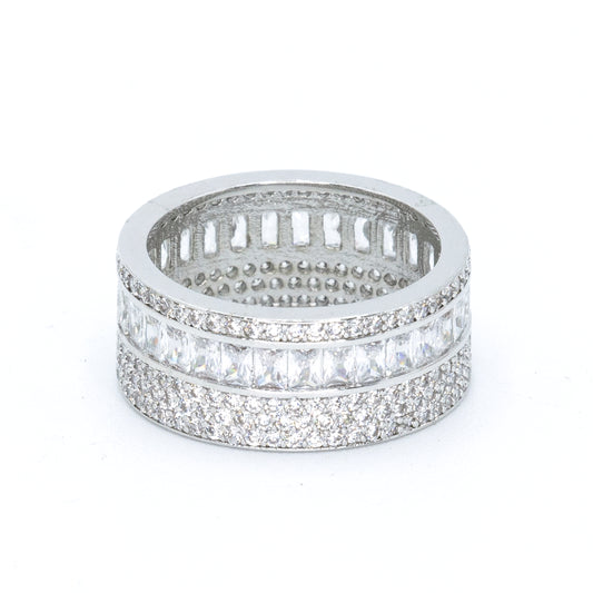Thick Pave Band Silver
