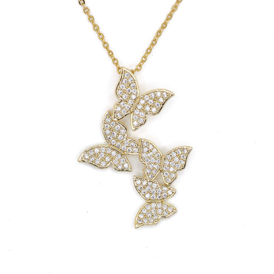 Butterfly Trio Necklace