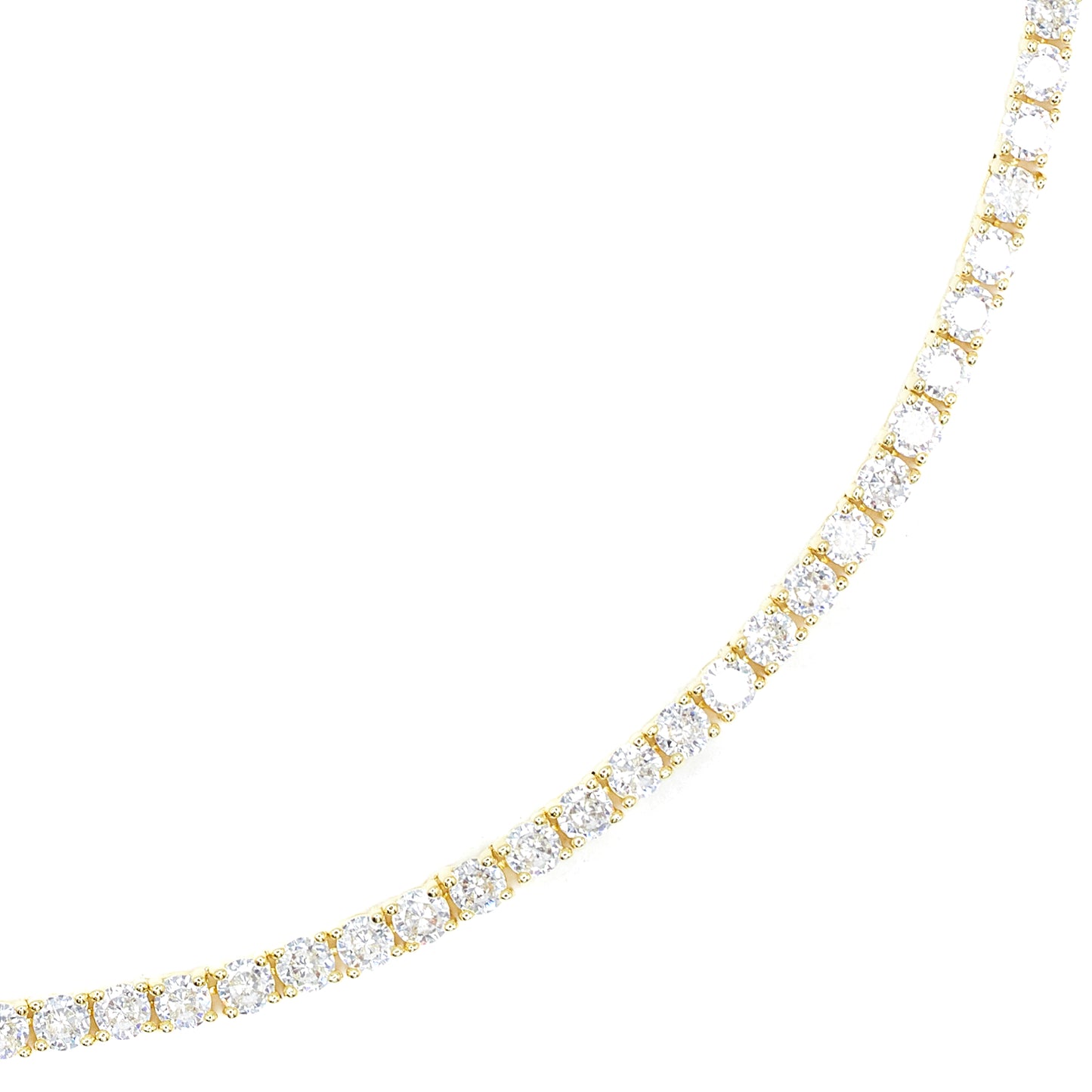 Gold 3MM Tennis Necklace