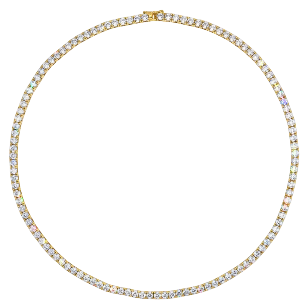 Gold 3MM Tennis Necklace
