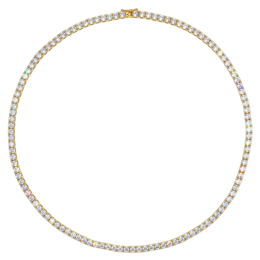 Gold 3MM Tennis Necklace