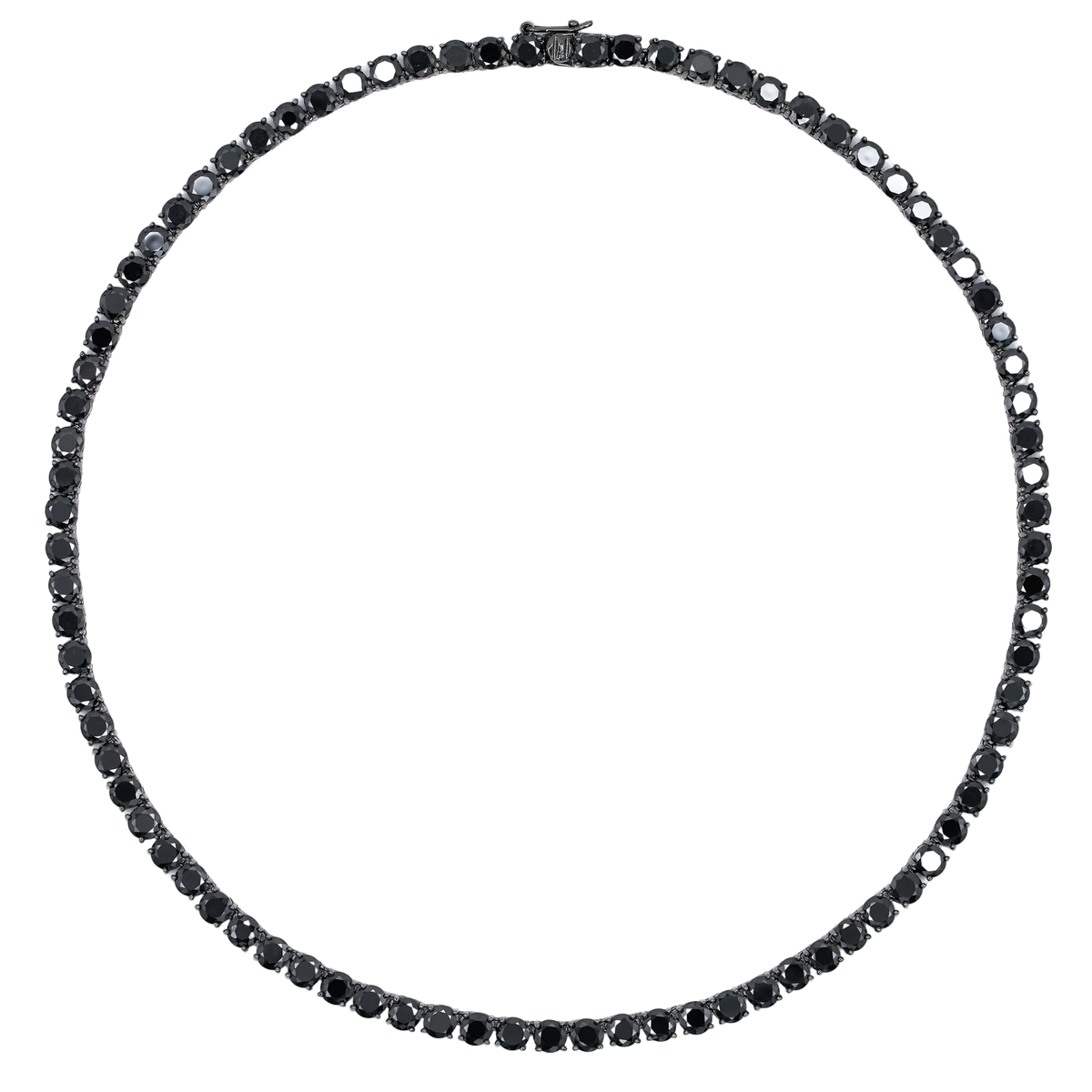 Round tennis 5mm jet black 16 inch