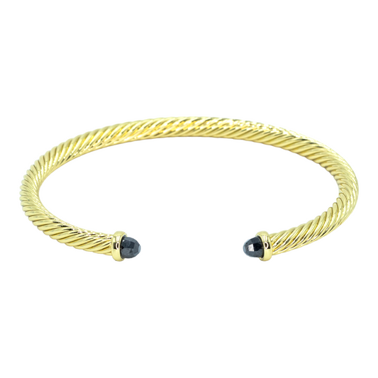 Mini Jet Black Gold Bangle