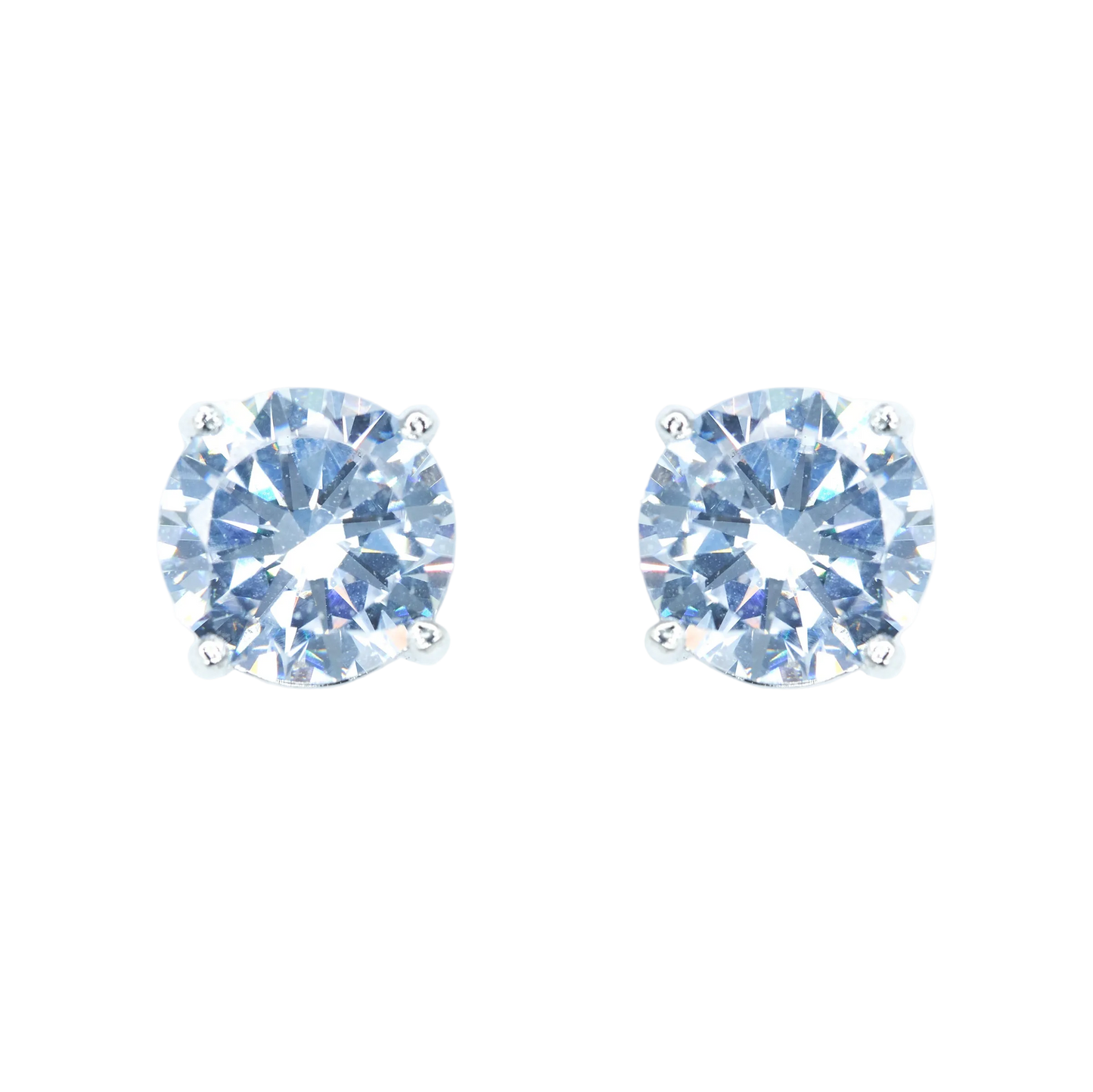 Classic Stud Earring Large White Gold