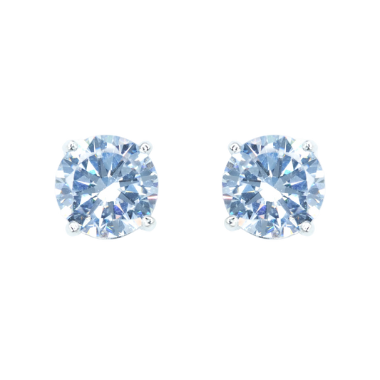 Classic Stud Earring Large White Gold