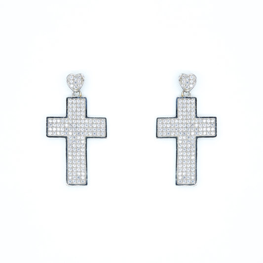 Cross Dangler Earrings