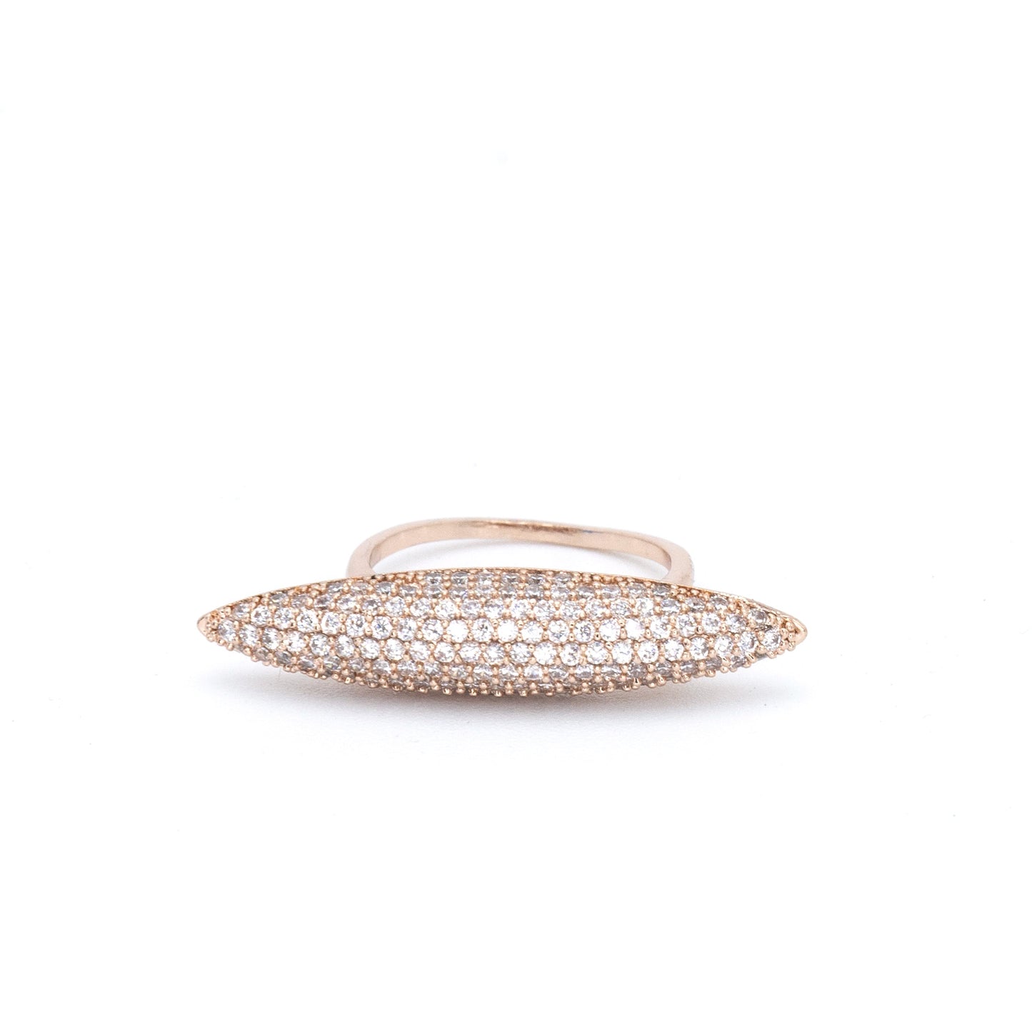 The Pave Diamond Shaped Ring