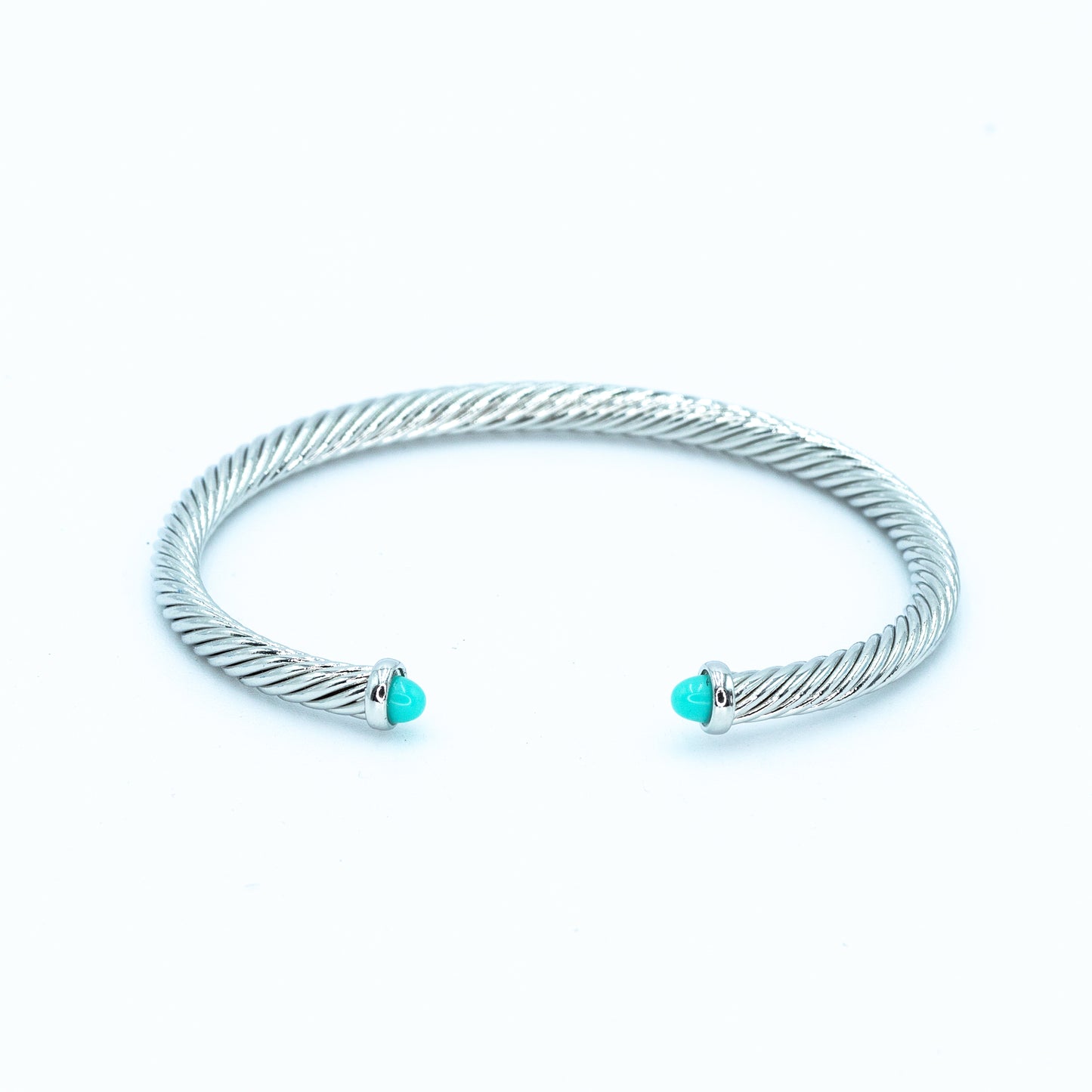 Mini turqouise cable bangle Default Title