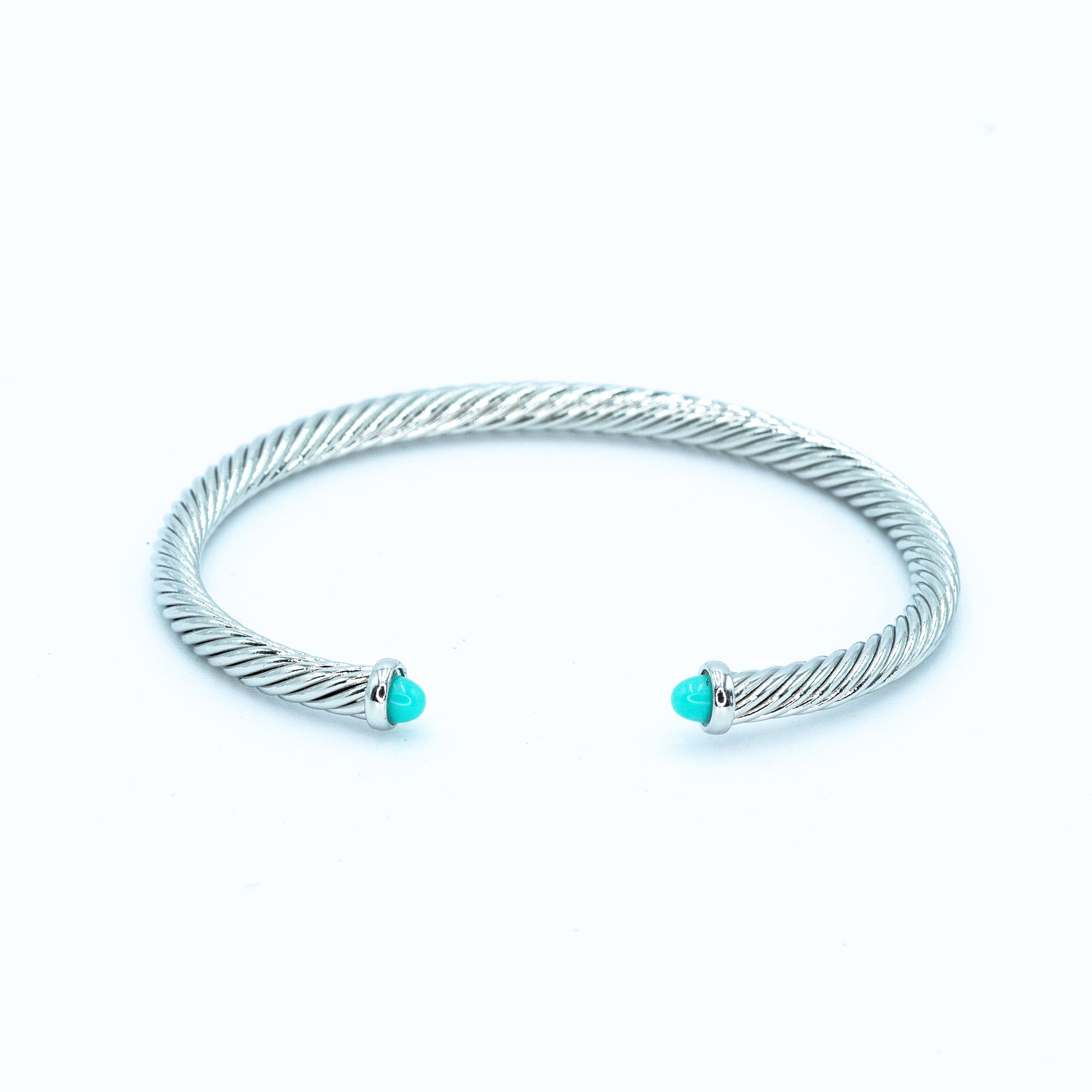 Mini turqouise cable bangle Default Title