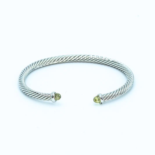 Mini lime green cable bangle Default Title