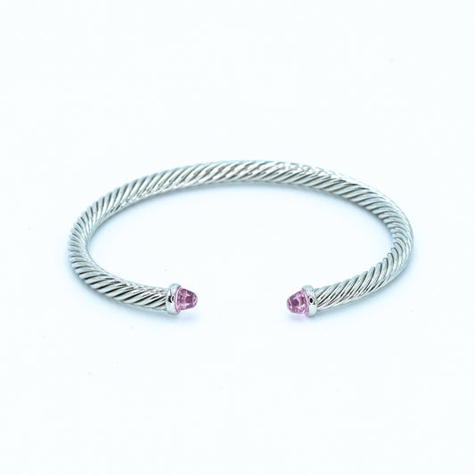 Mini pink cable bangle Default Title