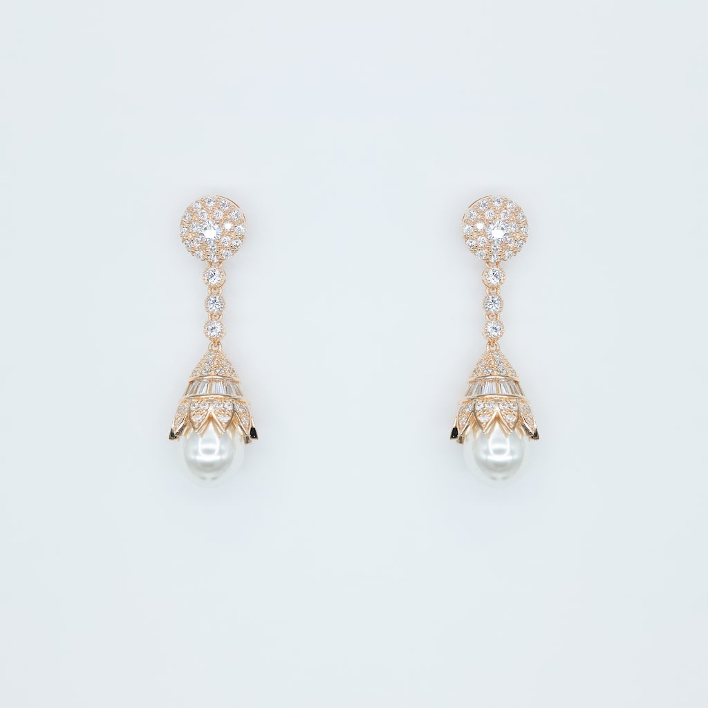 Vintage Inspired Drop Pearl Earrings